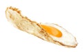 Flying fried egg isolated Royalty Free Stock Photo