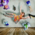 Flying girl. Royalty Free Stock Photo