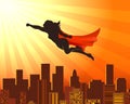 Flying girl superhero Royalty Free Stock Photo