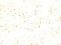 Flying gold star sparkle vector with white background. Royalty Free Stock Photo