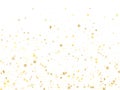 Flying gold star sparkle vector with white background. Royalty Free Stock Photo