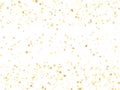 Flying gold star sparkle vector with white background. Royalty Free Stock Photo