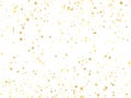 Flying gold star sparkle vector with white background. Royalty Free Stock Photo