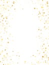 Flying gold star sparkle vector with white background. Royalty Free Stock Photo