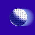 A flying golf ball Royalty Free Stock Photo