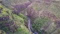 Flying Through the Gorge in Great Rift Valley in East Africa. Kenya and Tanzania Big Mountain Chain Mountain Landscape