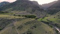 Flying Through the Gorge in Great Rift Valley in East Africa. Kenya and Tanzania Big Mountain Chain Mountain Landscape