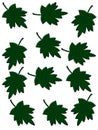 Pattern with big green petals