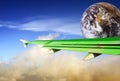 Flying greener Royalty Free Stock Photo