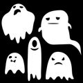 Flying halloween ghosts Royalty Free Stock Photo