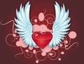 Flying heart Royalty Free Stock Photo