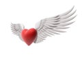 Flying heart Royalty Free Stock Photo