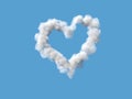 flying heart from the clouds