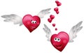 Flying Hearts in Love
