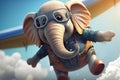 Flying High: A Cool Little Elephant Goes Skydiving