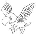 Flying High: A Cute Eagle Coloring Page for Kids Royalty Free Stock Photo