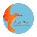 Flying Hummingbird Colibri Logo Symbol