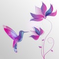 Flying hummingbird, Flyer or cover Design,