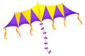 Flying kite icon. Outdoor kid play toy Royalty Free Stock Photo