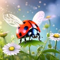 Flying Ladybird Royalty Free Stock Photo