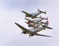 Douglas DC3 and vintage beechcraft.