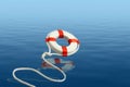 Flying life preserver for help Royalty Free Stock Photo
