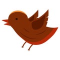Flying little bird tweets. Cute colorful illustration Royalty Free Stock Photo