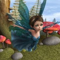 Flying Little Fairy Butterfly Royalty Free Stock Photo