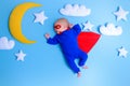 Flying little superhero Royalty Free Stock Photo