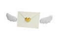 Flying love letters Royalty Free Stock Photo