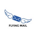 Flying mail graphic icon design template Royalty Free Stock Photo