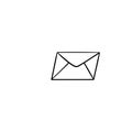 Flying mail hand drawn outline doodle icon. Royalty Free Stock Photo