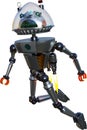 Flying Mechanical Robot Android, Isolated