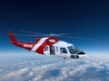 Flying Medical Rescue Helicopter Illustration