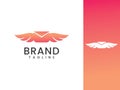 Flying message colorful logo template