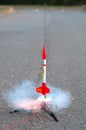 Flying model rocket