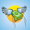 Flying Money Vector Design Royalty Free Stock Photo