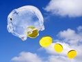 Flying moneybox Royalty Free Stock Photo