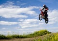 Flying moto Royalty Free Stock Photo