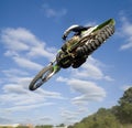Flying moto Royalty Free Stock Photo