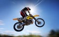 Flying moto Royalty Free Stock Photo