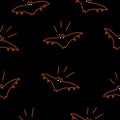 Flying in the night bats,seamless