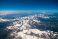 Flying over the Alps Royalty Free Stock Photo