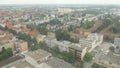 Flying over Berlin district pankow and tegel Germany. Aerial view