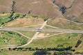 Flying over california hills and valleys Royalty Free Stock Photo