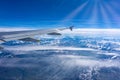 Flying over the clouds Royalty Free Stock Photo