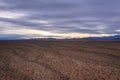 Aerial view of a sunset over a desert landscape Royalty Free Stock Photo