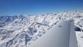 Flying over the dolomites Royalty Free Stock Photo