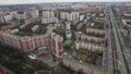 Flying over Moscow and Leninsky Avenue