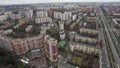 Flying over Moscow and Leninsky Avenue